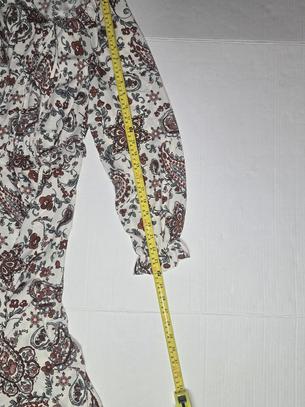 Banana Republic Ivory Dress with Rust Paisley Print - Picture 5 of 11